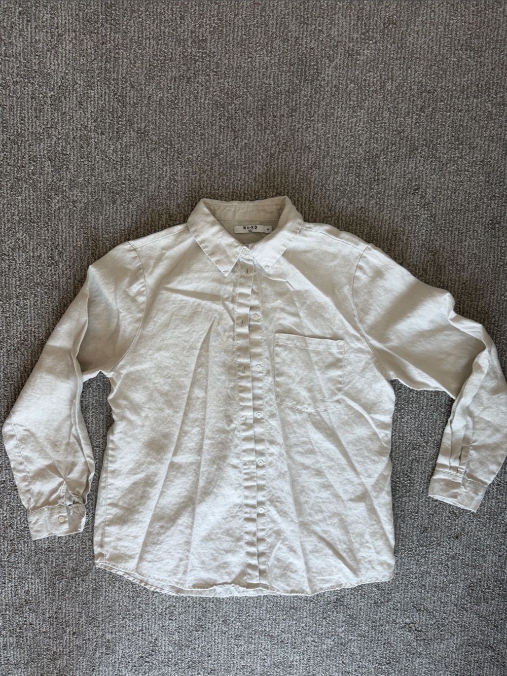 Everyday Linen-Blend Button Down Shirt in White